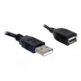 USB 2.0 -jatkokaapeli DeLOCK 82457 0,15 m musta