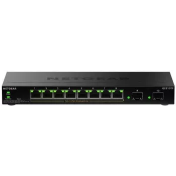 NETGEAR GS310TPv2 hallittava L2/L3 Gigabit Ethernet (10/100/1000) Power over Ethernet (PoE) pöytämalli musta
