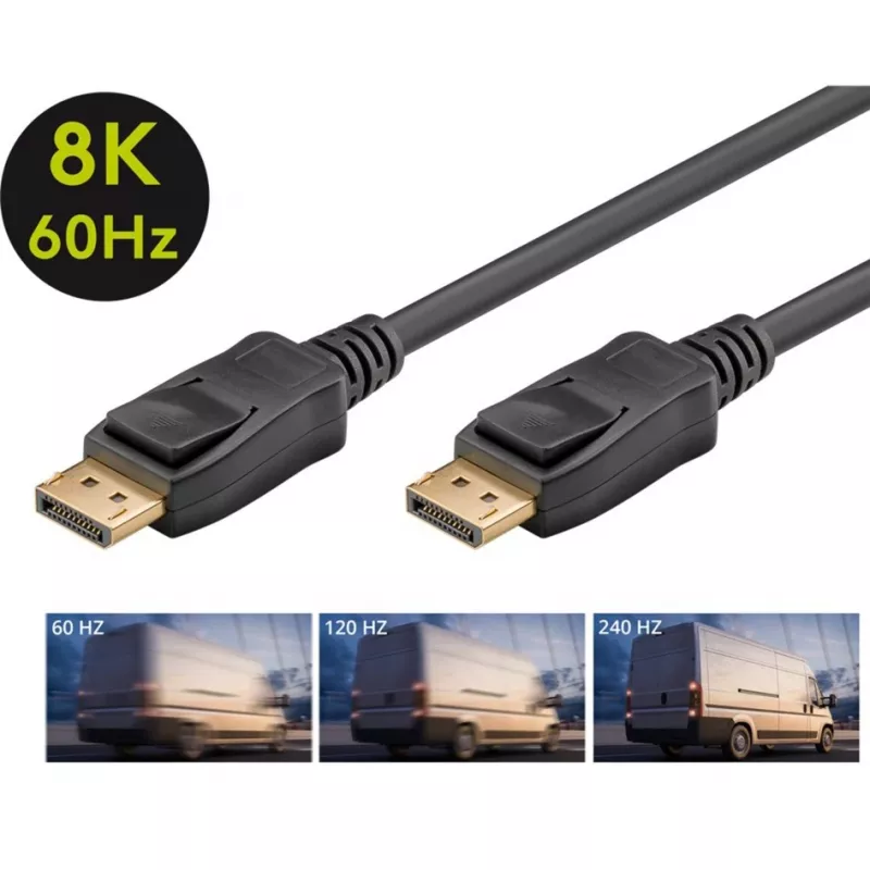 DisplayPort-kaapeli Goobay 74779 3 m musta G-Sync FreeSync