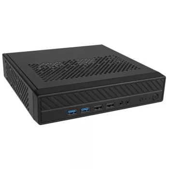 Akasa Cypher MX3 - Mini-Tower - PC - SGCC - musta - Thin Mini-ITX - kiintolevy - virtalähde (A-ITX38U3-M1B)
