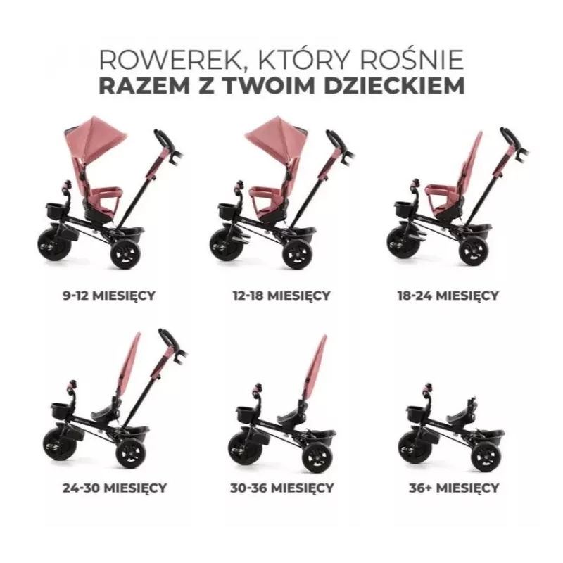 Kolmipyörä AVEO ROSE PINK