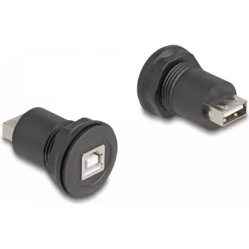 DeLOCK USB 2.0 Type-B - Type-A -asennusliitin musta 66744