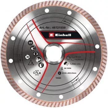 EINHELL 150×1,6 mm timanttilaikka akku-kulmahiomakoneelle, M14-poraus