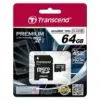 Flash-muisti Transcend 64 GB MicroSDXC UHS-I TS64GUSDU1