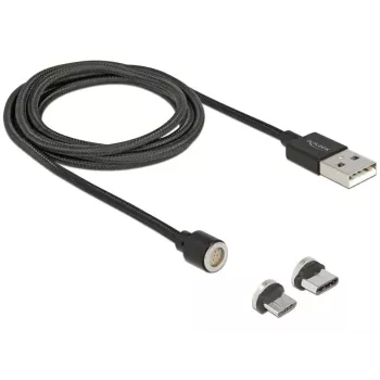 USB-kaapeli DeLOCK 85723 USB 2.0 1,1 m USB A USB C/Micro-USB B musta