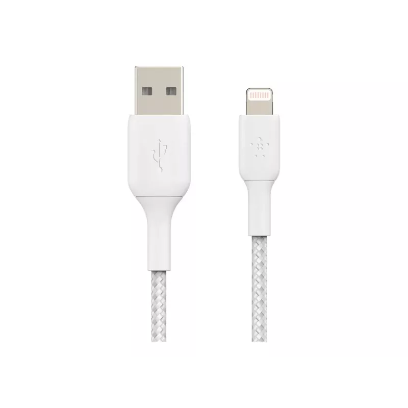 Belkin BOOST CHARGE - Lightning-kaapeli - Lightning uros - USB uros - 3 m - valkoinen - Apple iPad/iPhone/iPod (Lightning)