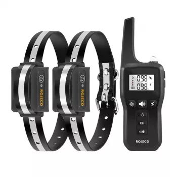 Rojeco PD529 1000m koulutuspanta koiralle, 2 pannan kanssa (musta)