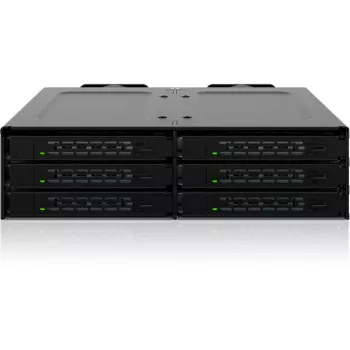 Icy Dock ToughArmor MB118VP-B - tallennuskotelo - 6 x U.2/U.3 NVMe SSD, mobiilikehikko 5,25 paikkaan, SlimSAS SFF-8654 8i - 2.5 (6.4 cm)