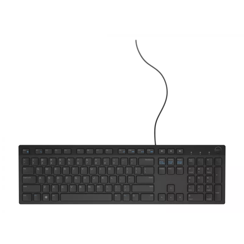 Langallinen täysikokoinen näppäimistö Dell KB216 — QWERTY pohjoismainen asettelu, musta, USB
