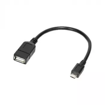 Logilink - USB OTG -sovitin älypuhelimille - USB Type-A (B) - Micro-USB Type-B (S) (USB 2.0) - 0,20 m - musta (AA0035)