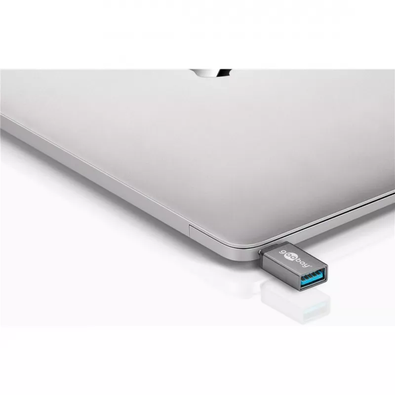 Wentronic Goobay USB-C™ -sovitin - USB 3.0 A-naaras, harmaa - USB-C™- ja USB-A-laitteiden yhdistämiseen (56621)
