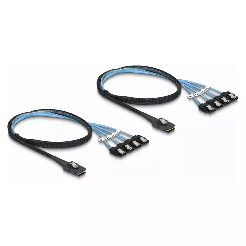 DeLOCK muunnin M.2 2280 Key B+M pistoke 8 x SATA