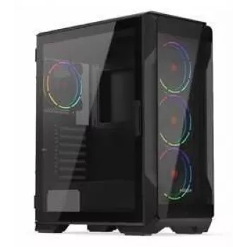 PC-kotelo KRUX HEKO KRXD001 ATX Mid Tower, karkaistu lasi, RGB, tukee ATX, GPU 34 cm asti, CPU-jäähdytin 165 mm