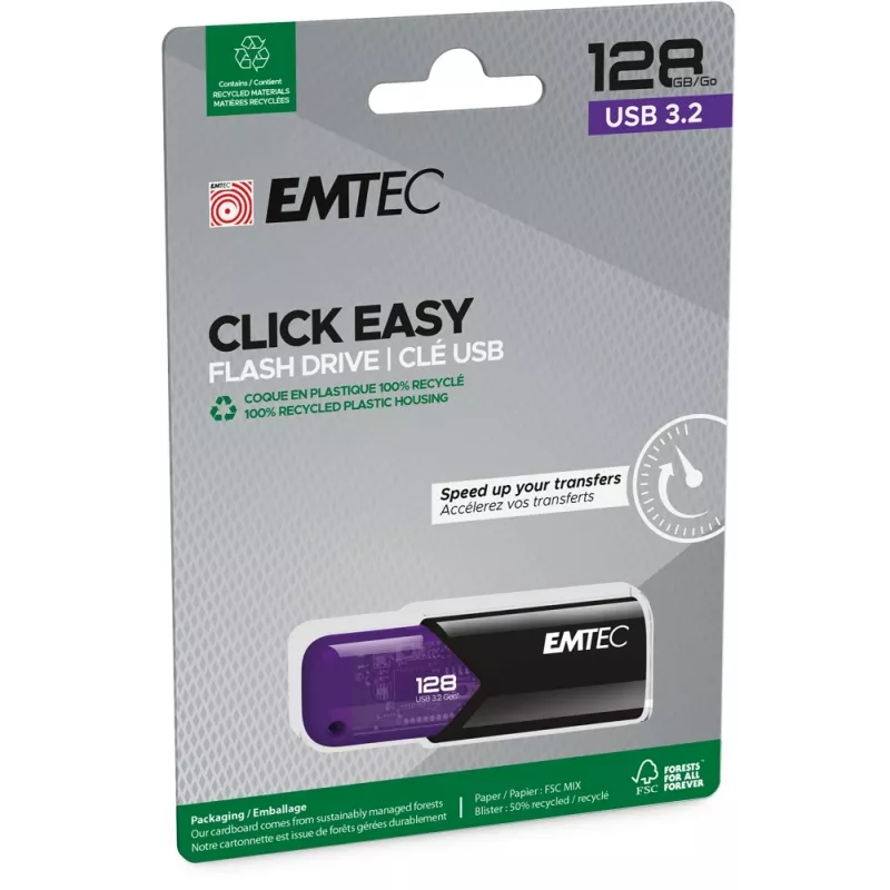 USB-flash-asema Emtec 128 GB USB Type-A 3.2 Gen 1 Click Easy