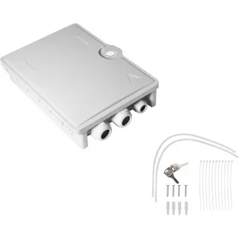 Helos 372088 FTTH-taloliittymäkotelo, max. 24 kuitua, 6x LC/QD tai SC/DX