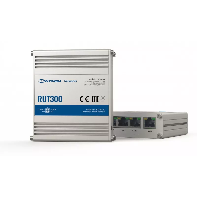 TELTONIKA RUT300 teollinen langallinen reititin 5X RJ45 100 MB/s