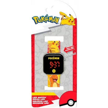 Kids Euroswan -rannekello LED Pokémon POK4435 — digitaalinen LED-lasten kello hahmokuviolla
