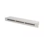 DIGITUS DN-91624S 24-porttinen Cat6 suojattu katkaisupaneeli, 1U 19 tuumaa, harmaa