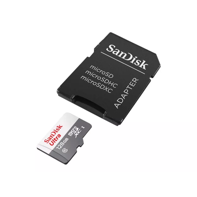 Flash-muisti SanDisk 128GB MicroSDXC UHS-I Class 10 SDSQUNR-128G-GN6TA