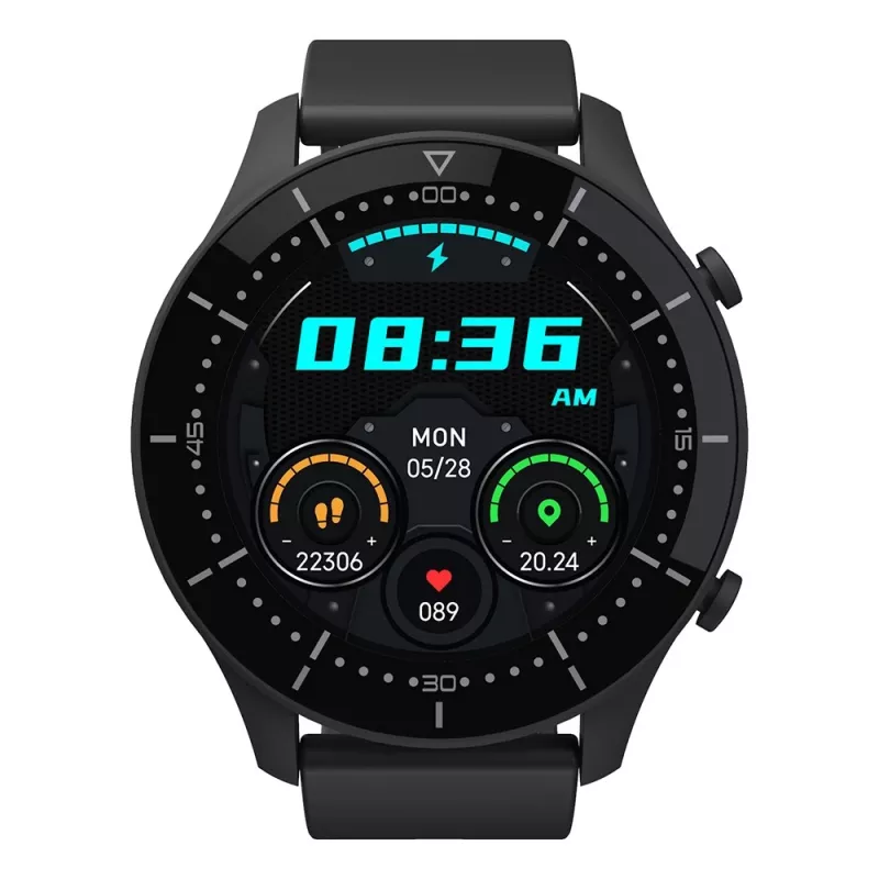 Älykello MEDIA-TECH MT870 — 1,3 tuuman (3,3 cm) IPS-kosketusnäyttö, 51 mm kotelo, Bluetooth, musta