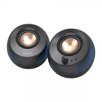 CREATIVE Pebble X 2.0 USB-C-tietokonekaiuttimet säädettävällä RGB-valaistuksella, Bluetooth 5.3, USB-ääni, jopa 15 W RMS teho PC:lle ja Macille