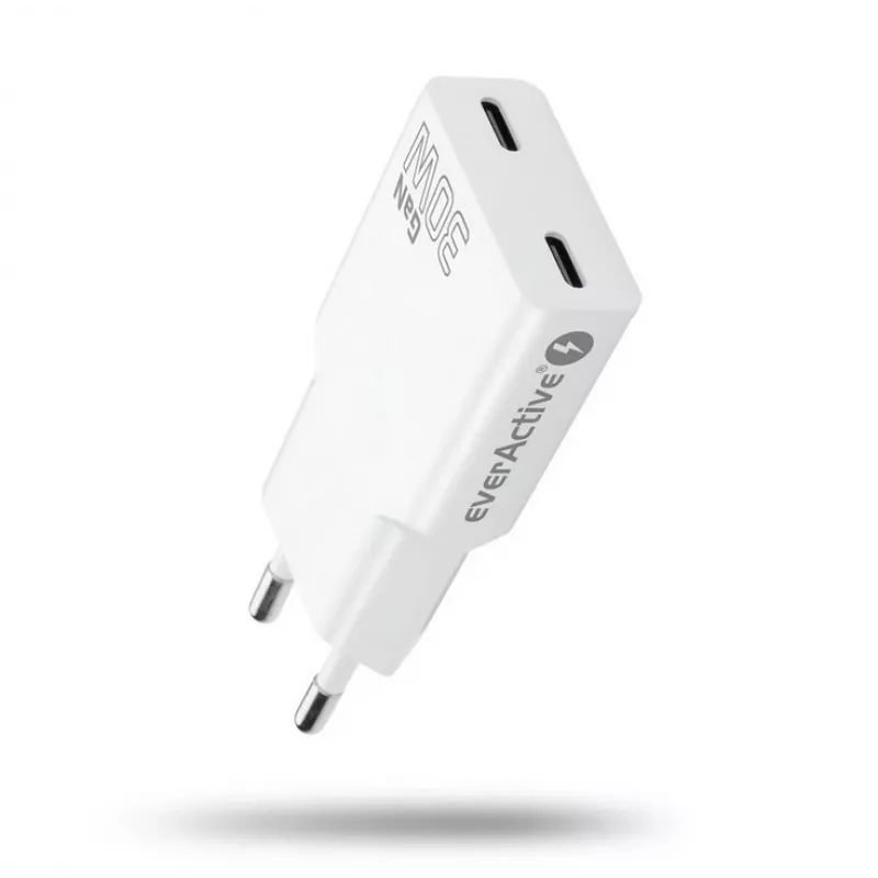 everActive SC-385Q Super ohut QC 4 Fast Charging -verkkolaite — USB-pikalaturi, kompakti muotoilu