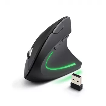 Langaton hiiri ESPERANZA EM133 — ergonominen oikeakätisille, 1600 DPI, 6 painiketta, 2,4 GHz USB nano-vastaanotin, 10 m kantama, musta