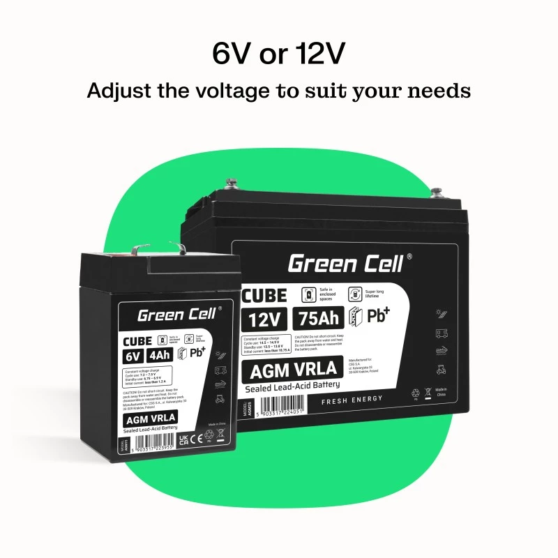 AGM VRLA -akku 6V 4,5Ah IP54