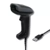Käsikäyttöinen viivakoodinlukija QOLTEC 50863 — 1D/2D-skanneri, USB johdollinen, LED-anturi, musta, 5V, 1,8 m kaapeli