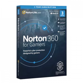 Norton 360 For Gamers | 3 laitetta | 1 vuosi | 50 GB pilvitallennustilaa | EU | NON SUB |