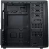 Kotelo INTER-TECH B-42 Black Midi Tower, ATX, 2xUSB2.0, Blue LED strip, virtalähde valinnainen