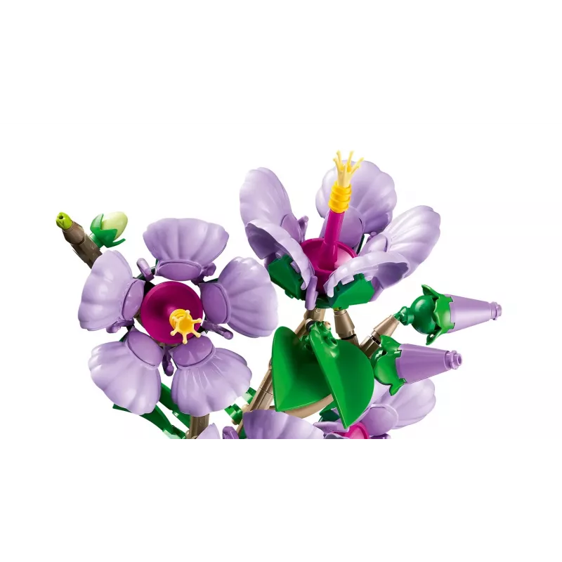 LEGO Botanical rakennussarja Hibiscus Flower 10372 – 660 osaa, näyttelymalli, 250×360×130 mm