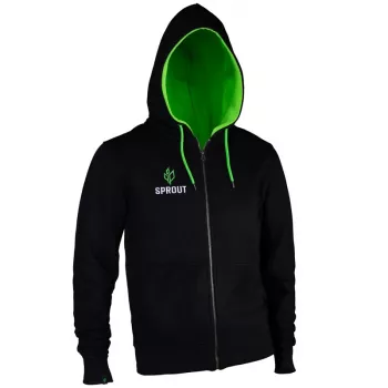 GamersWear SPROUT Basic Zip -huppari koko M musta/vihreä