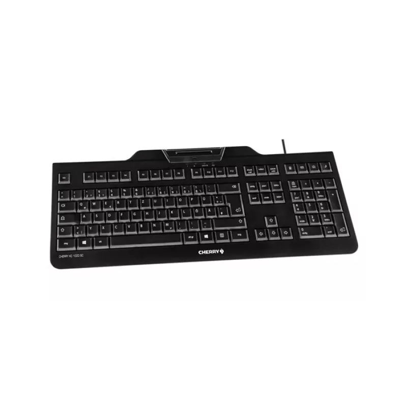 CHERRY KC 1000 SC näppäimistö USB QWERTZ sveitsiläinen musta