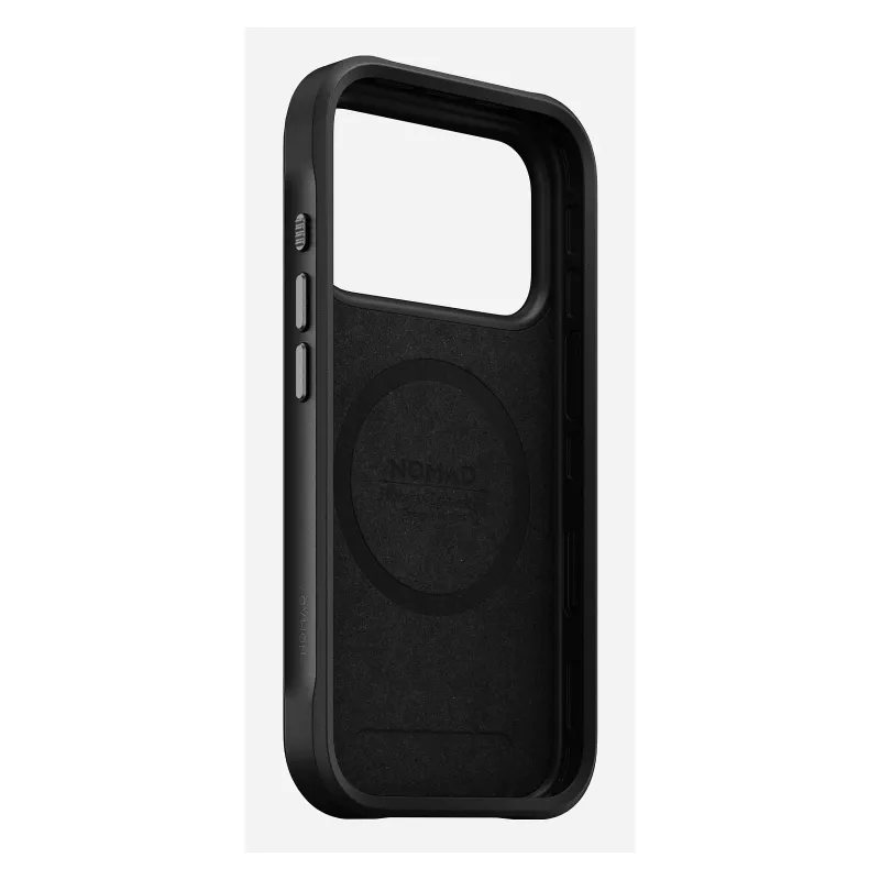 Nomad Rugged Leather Case -puhelinkotelo iPhone 17 Pro, 6,3 inch (16 cm), ruskea, nahka/TPU/alumiini