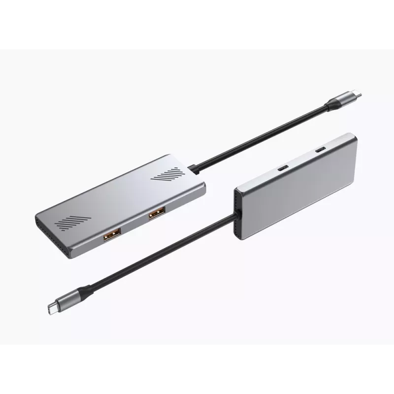 USB-keskitin Gembird 4-porttinen USB 3.2 Gen 2 Type-C -keskitin, 4x Type-A- ja Type-C-liitännät
