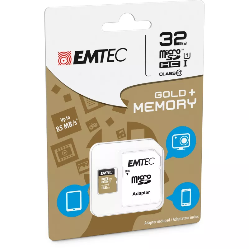 Emtec 32GB MicroSDHC Class10 flash-muisti ECMSDM32GHC10GP