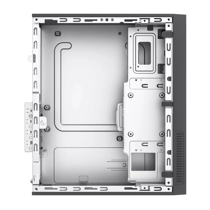 Akyga AK-302-01BL SFF-tietokonekotelo, Micro-ATX / Mini-ITX, USB-C + 2x USB 3.0 + USB 2.0, ilman virtalähdettä, musta
