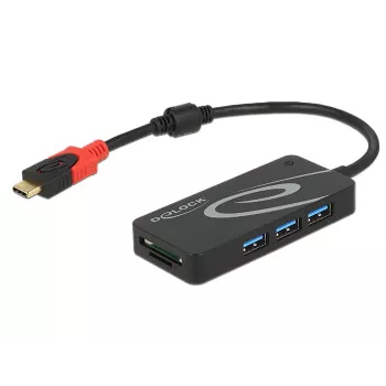 USB-keskitin DeLOCK USB 3.0 Type-C 3 portti