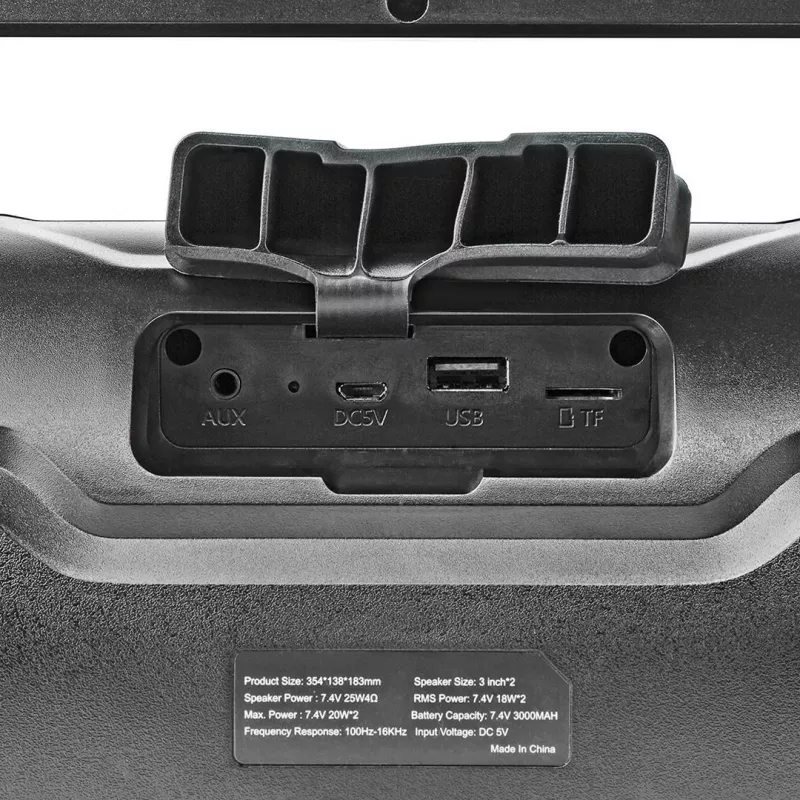 Nedis SPBB310BK kannettava/juhlakaiutin stereo kannettava kaiutin musta 36 W