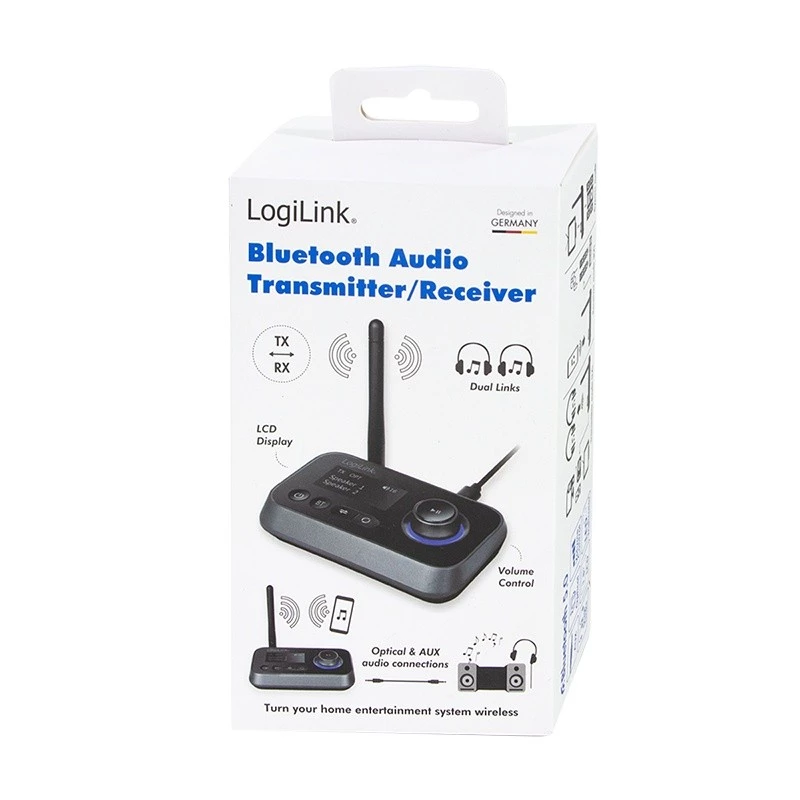 LogiLink BT0062 Bluetooth-audiolähetin/vastaanotin BT 5.0 10 m kantama