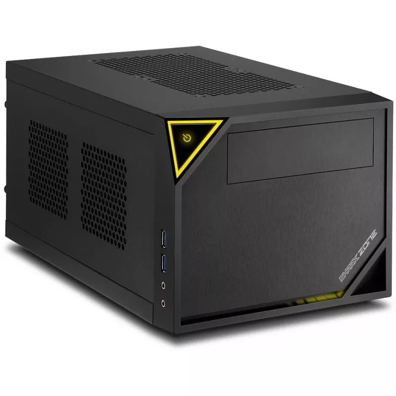 PC-kotelo Sharkoon SHARK ZONE C10 Mini-ITX musta, keltainen