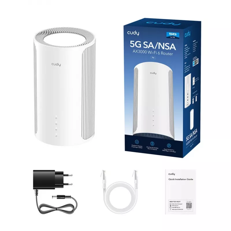 Reititin Mesh nopea tehokas kotiverkko WiFi-6 AX3000 Dualband Cudy P4 5G S