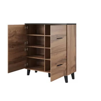 Cama sideboard LOTTA 110 4D wotan oak + mat musta