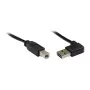 GoodConnections liitäntäkaapeli USB 2.0 EASY uros A kulma - uros B, musta, 3m