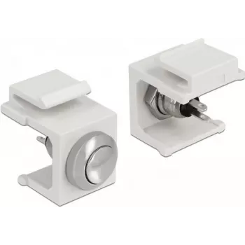 Delock 86401 Keystone-painike, valkoinen