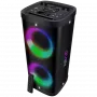 Kannettava kaiutin SVEN PS-930, musta, lähtöteho 2x75W (RMS), TWS, Bluetooth, FM, USB, microSD, LED-näyttö, litiumakku