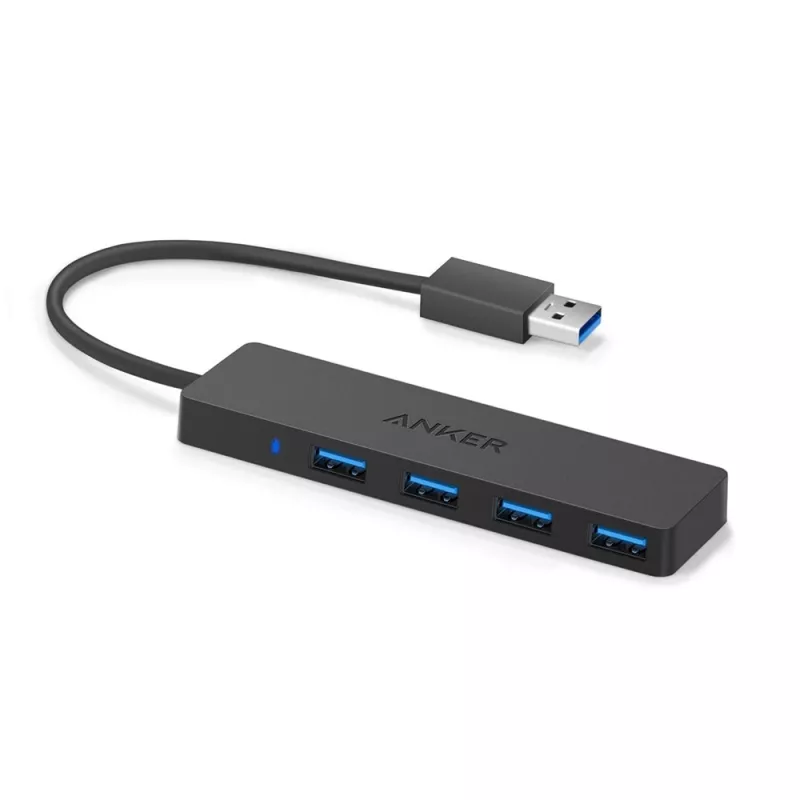 USB-keskitin Anker Innovations A7516016 USB 3.2 Gen 1 Type-A 5000 Mbit/s musta