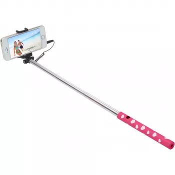 Ultron Selfie Hot Shot pinkki – 15–45 cm selfie-tikku kameran laukaisimella kahvassa – älypuhelimille kuten Samsung Galaxy, iPhone ja muut (173951)