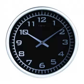 NeXtime kello 2953 Blacky, Ø 25 cm, seinäkello, musta